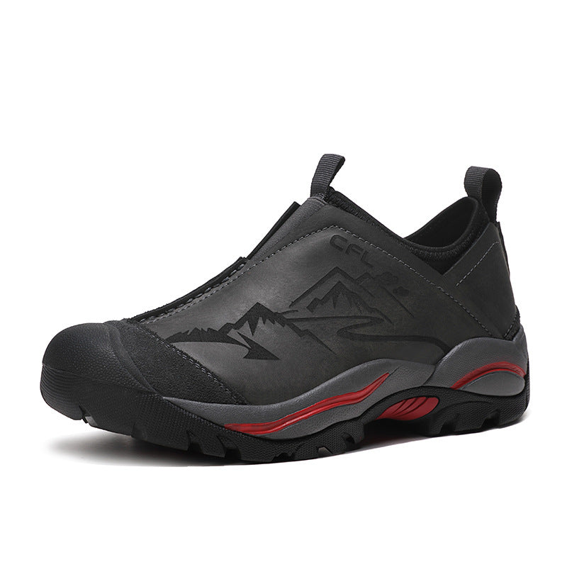 Cowhide hiking sneakers