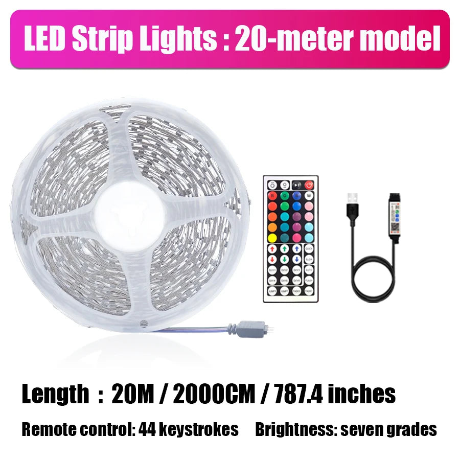 LED Strip Lights with Remote & App Control