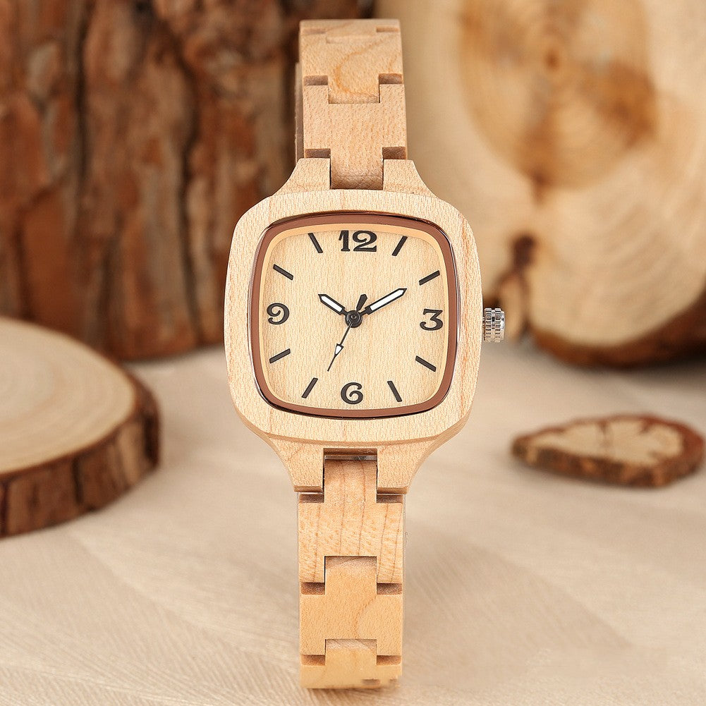 Luxury Bamboo Wood Digital Watch for Men