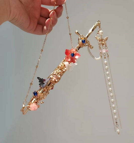 Gold Vintage Tassel Beautiful Hair Clip