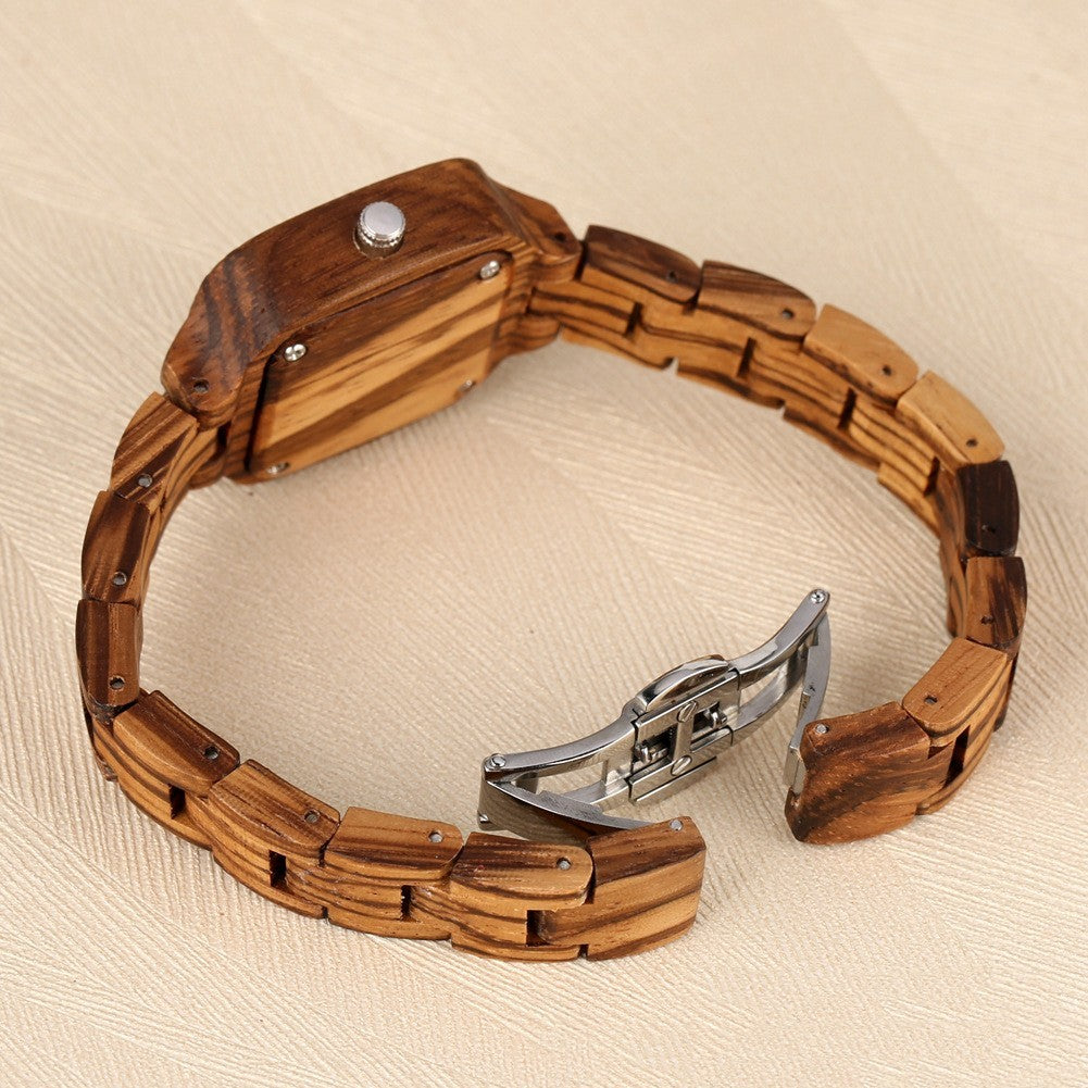Luxury Bamboo Wood Digital Watch for Men