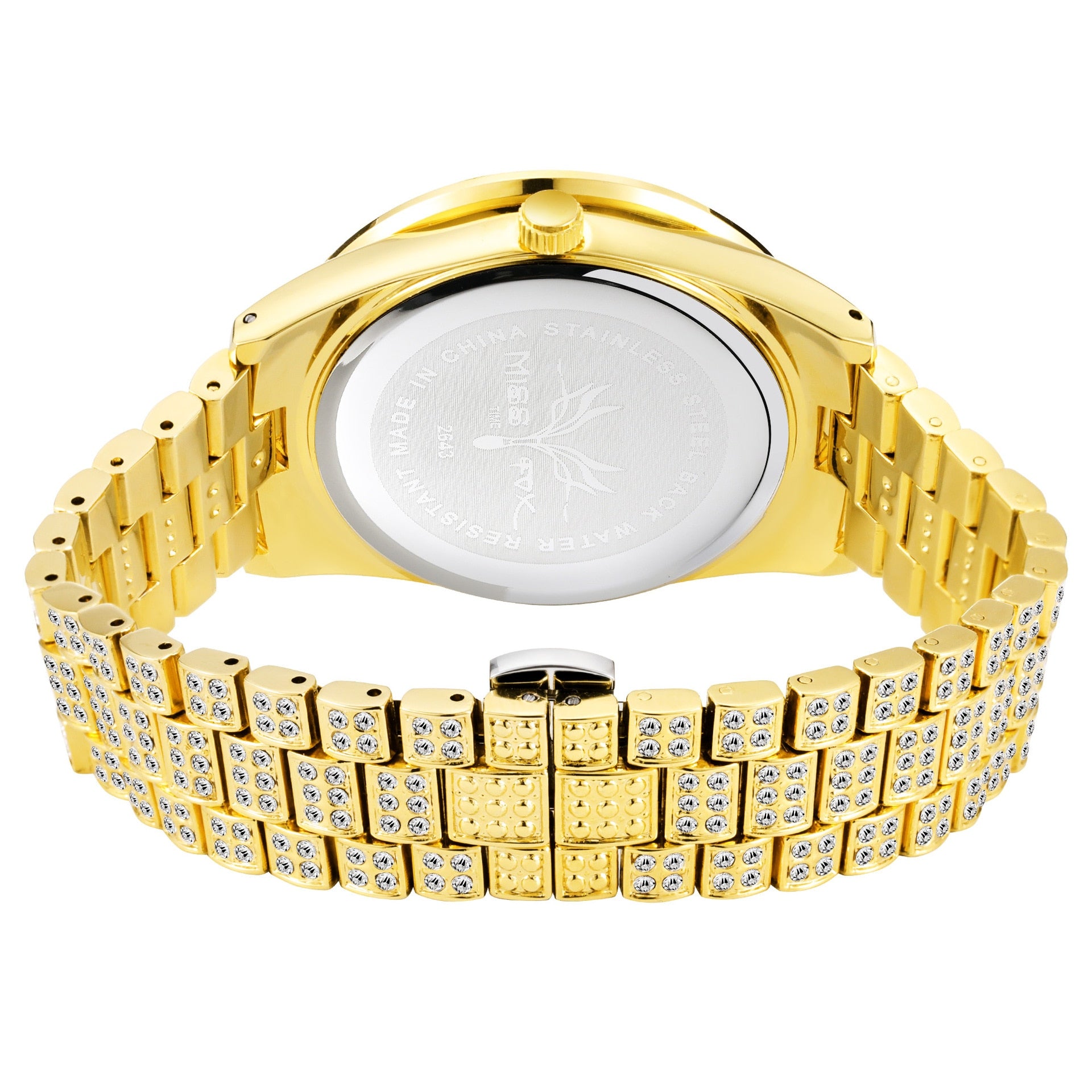 Men’s Gold Watch with Roman Numerals Waterproof 