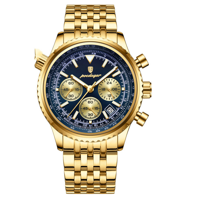 Automatic Mechanical Multi-function High-end Trendy Waterproof Watch Mens And Student Quartz Wristwatch