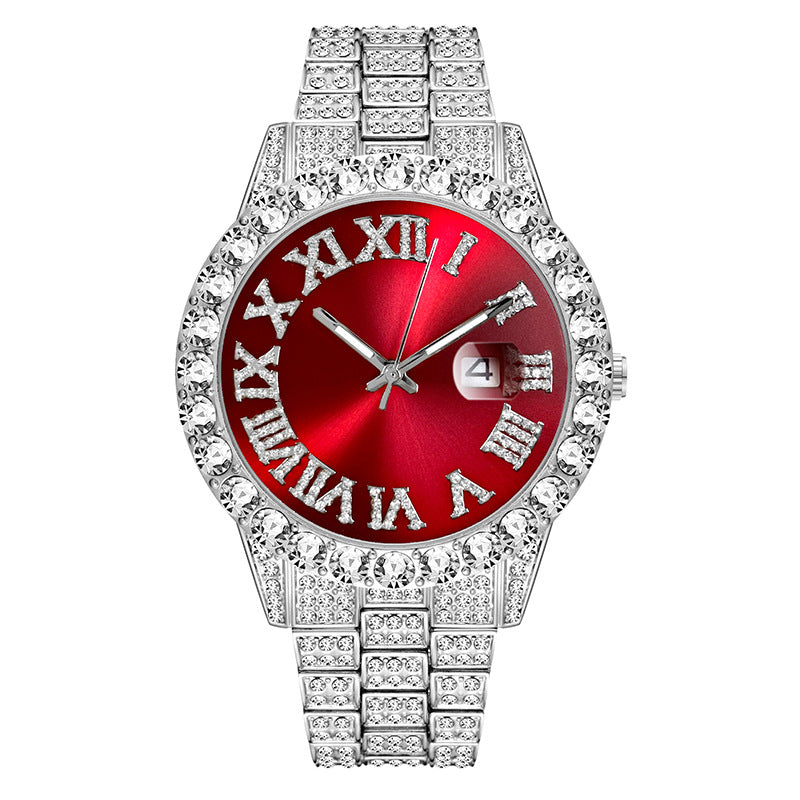 Men’s Gold Watch with Roman Numerals Waterproof 