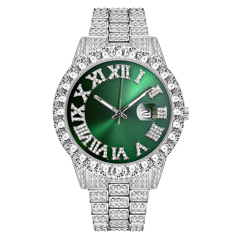 Men’s Gold Watch with Roman Numerals Waterproof 