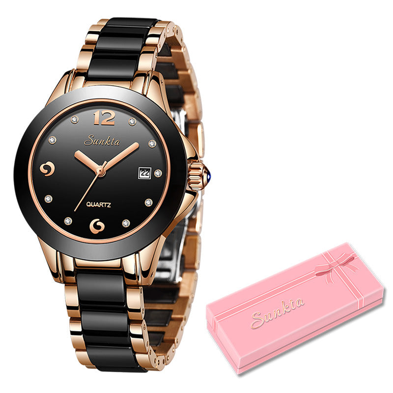 Rose Gold Watch for Women Elegant Fashion Wristwatch