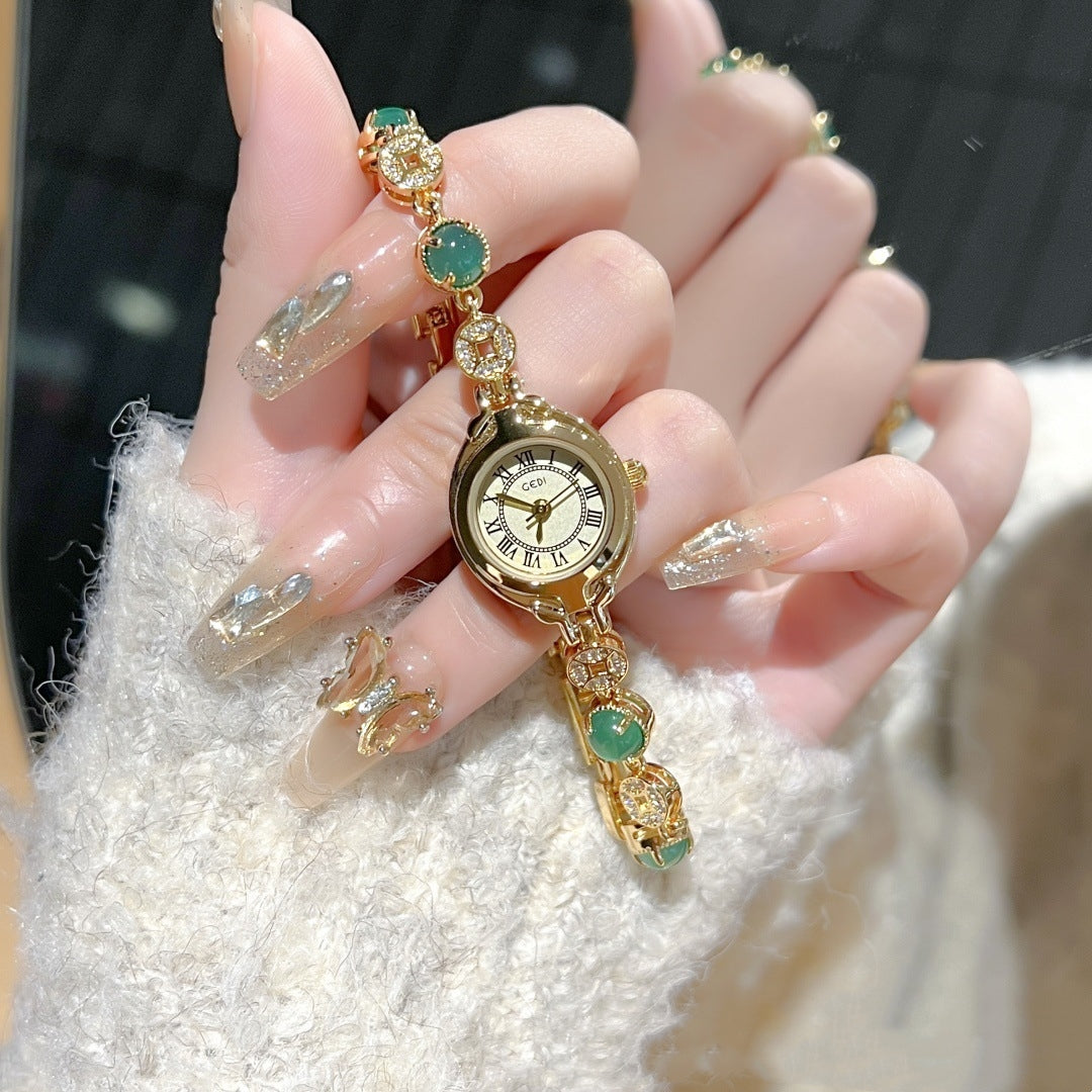 Retro Vintage Gold Dial Watch for Women