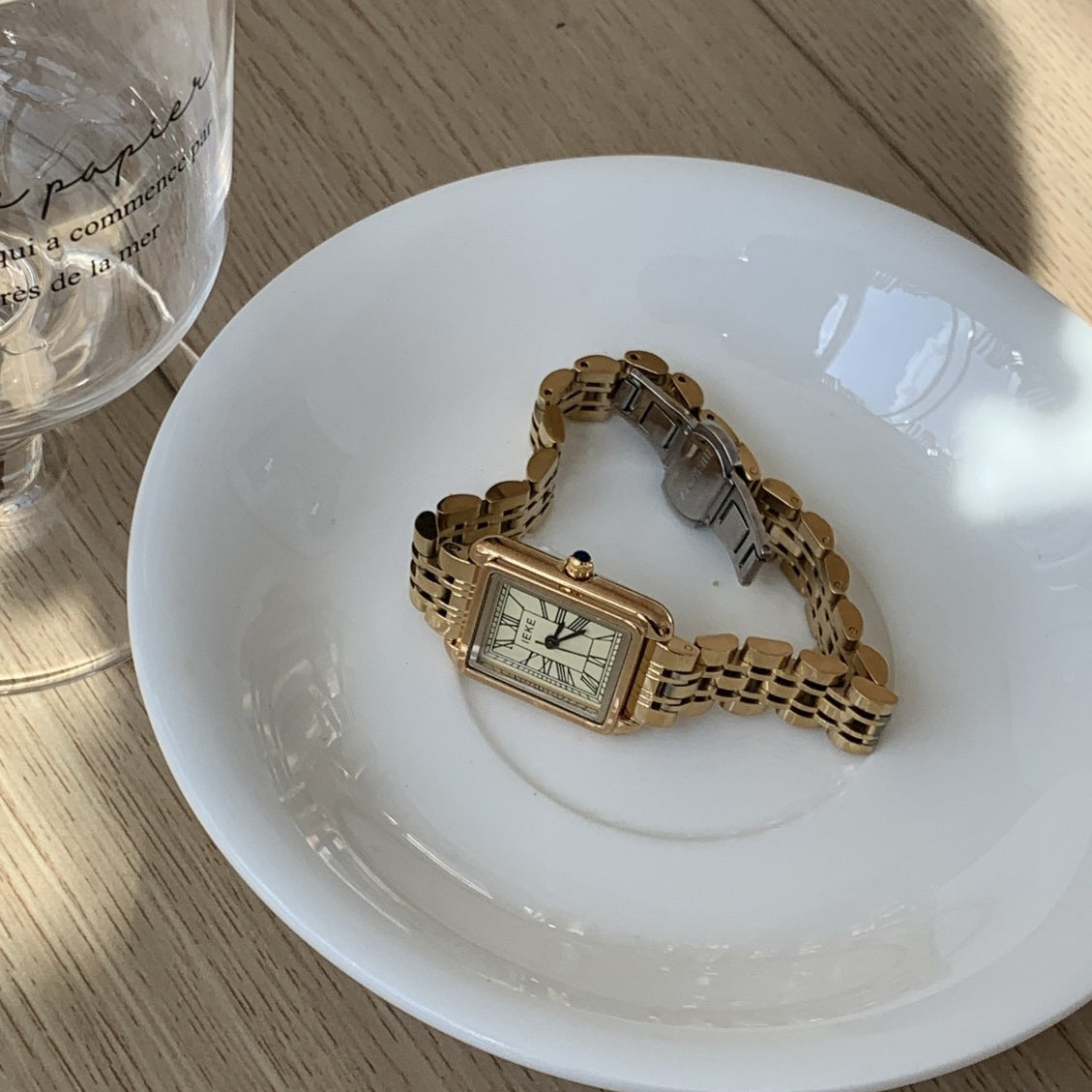 Luxury Square Gold Roman Numeral Watch