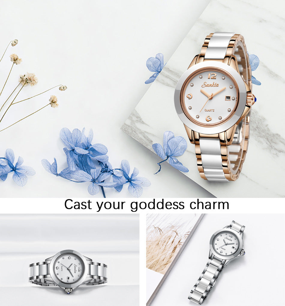 Rose Gold Watch for Women Elegant Fashion Wristwatch