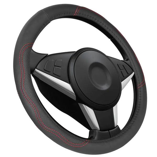 Universal Leather Steering Wheel Cover 14.515 Inch