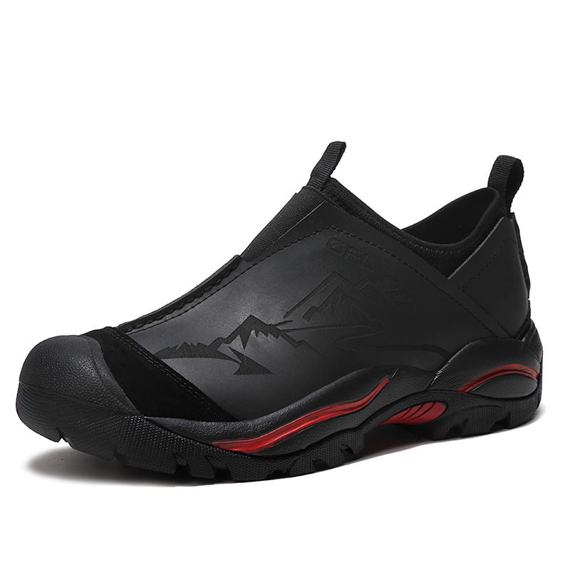 Cowhide hiking sneakers
