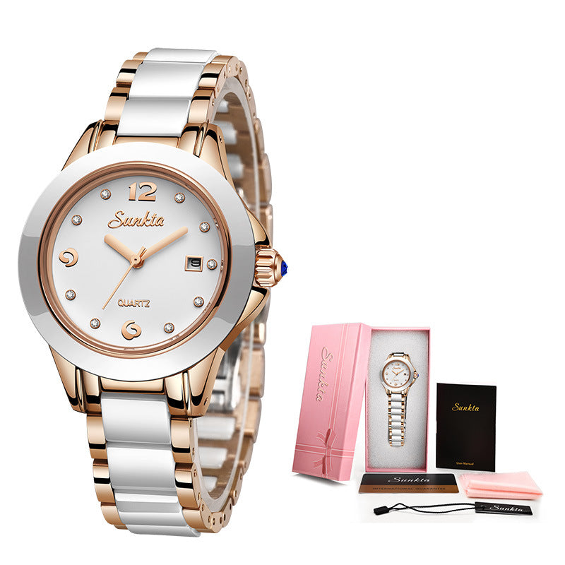 Rose Gold Watch for Women Elegant Fashion Wristwatch