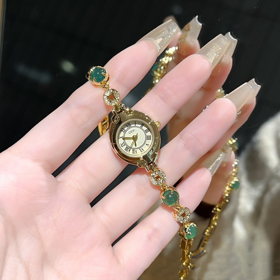 Retro Vintage Gold Dial Watch for Women