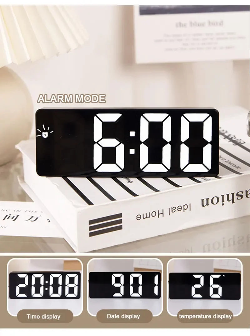 LED Alarm Clock with Temperature Display