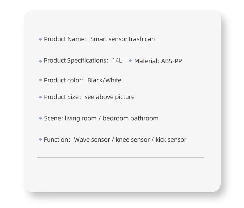 14L Smart Sensor Trash Can Automatic