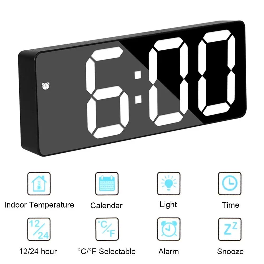 LED Alarm Clock with Temperature Display