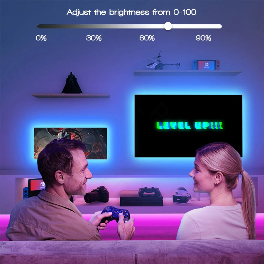LED Strip Lights with Remote & App Control