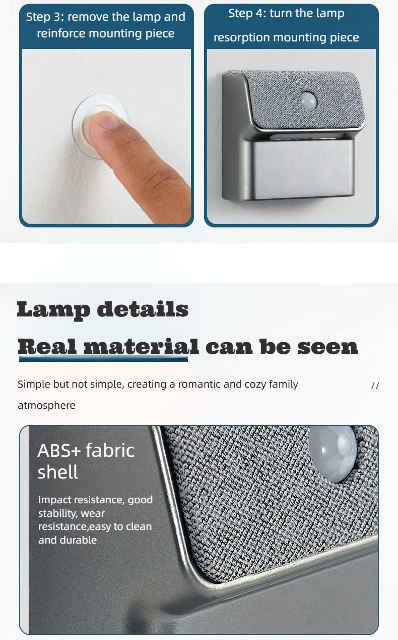 Motion Sensor Wall Light Rechargeable