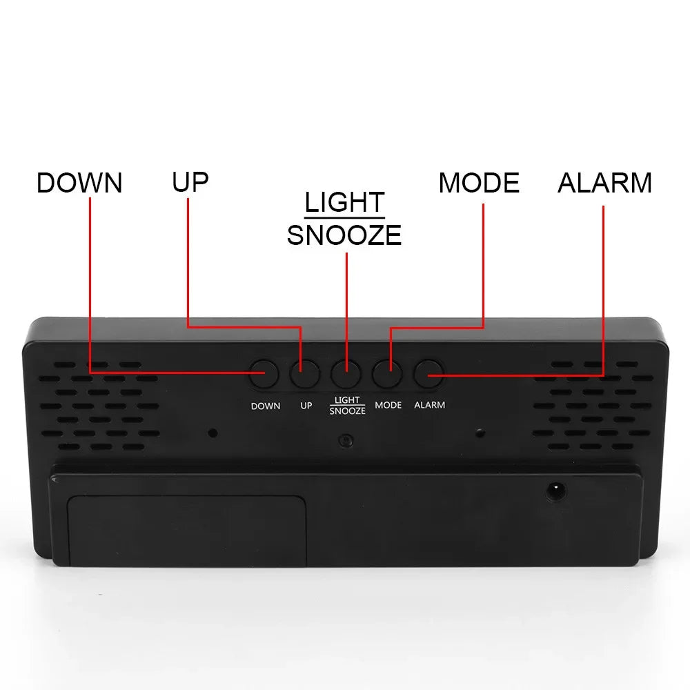 LED Alarm Clock with Temperature Display