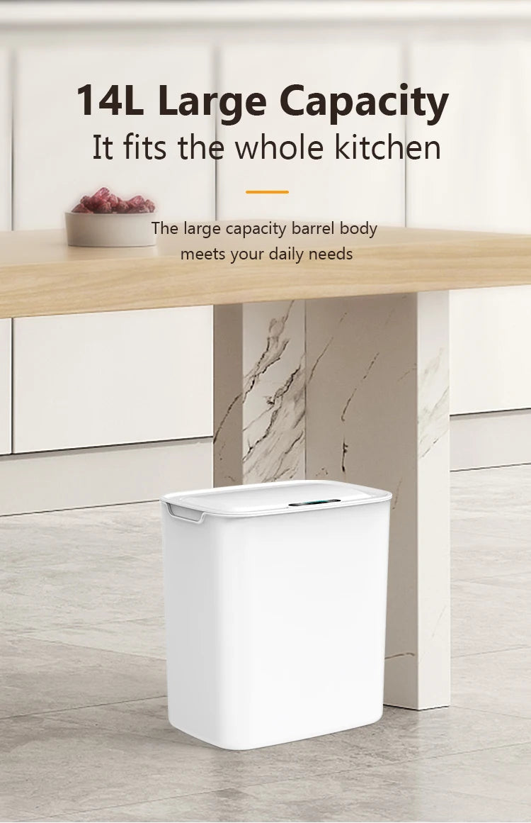 Automatic Stylish Trash Can with Lid
