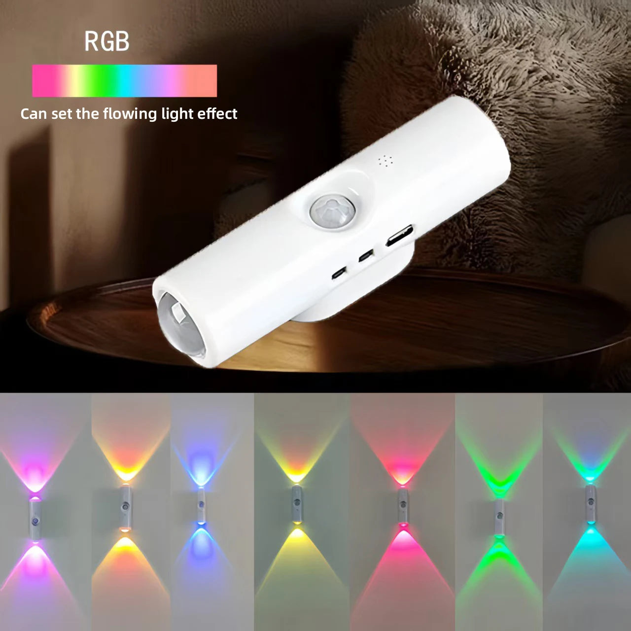 Motion Sensor Night Light Rechargeable LED Wall Light