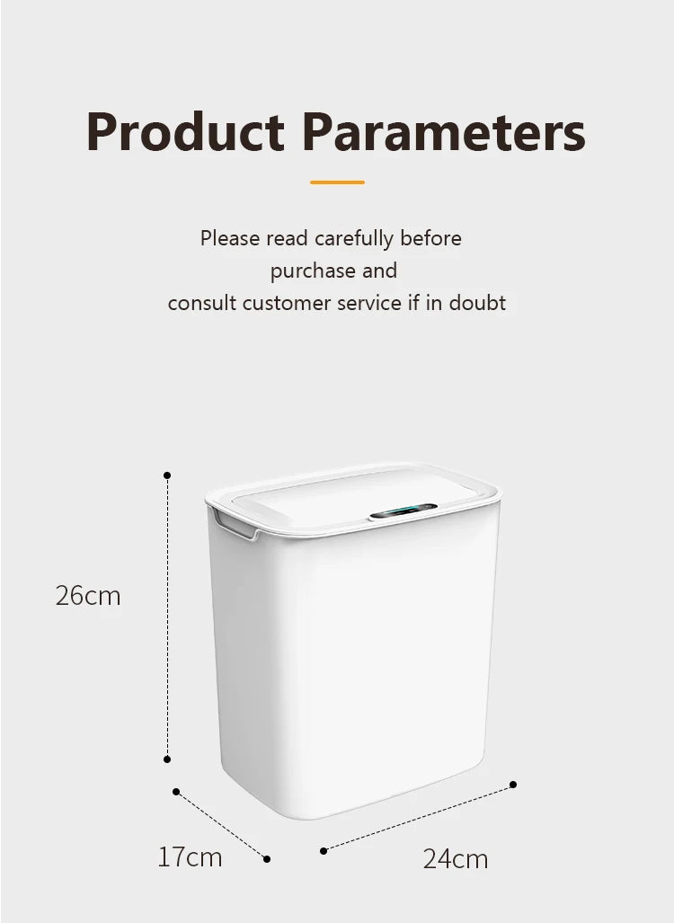Automatic Stylish Trash Can with Lid