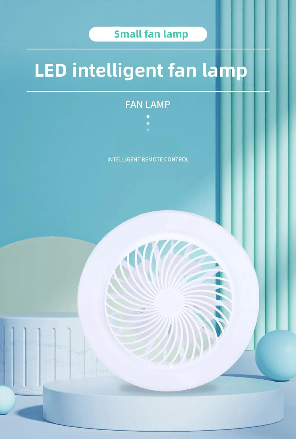 3-in-1 Ceiling Fan with Light and Remote