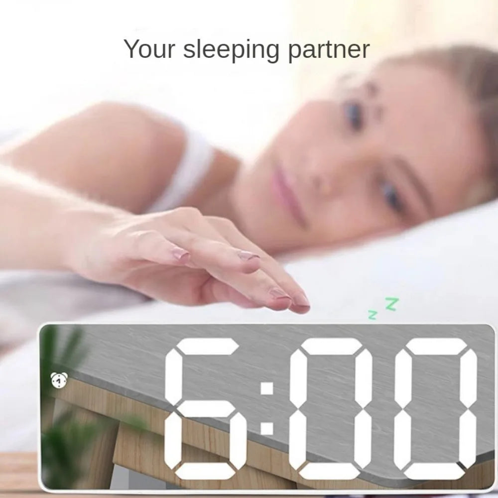 LED Alarm Clock with Temperature Display