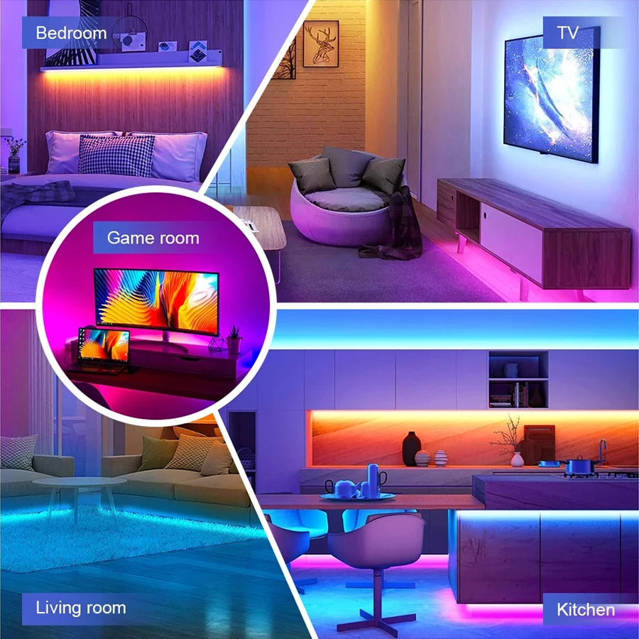 LED Strip Lights with Remote & App Control