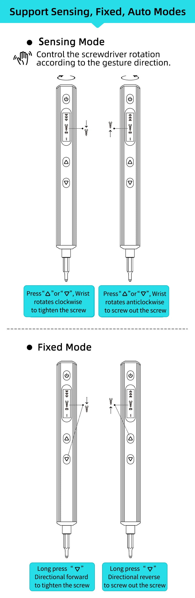 SEQURE ES666 Electric Screwdriver with Manual Mode