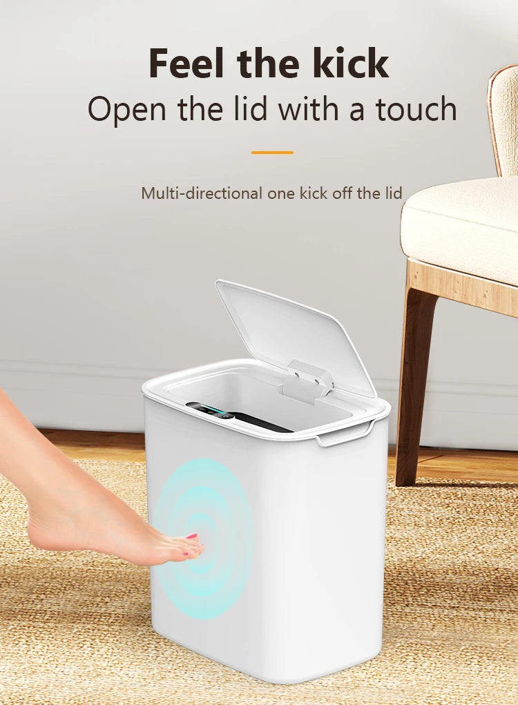 Automatic Stylish Trash Can with Lid