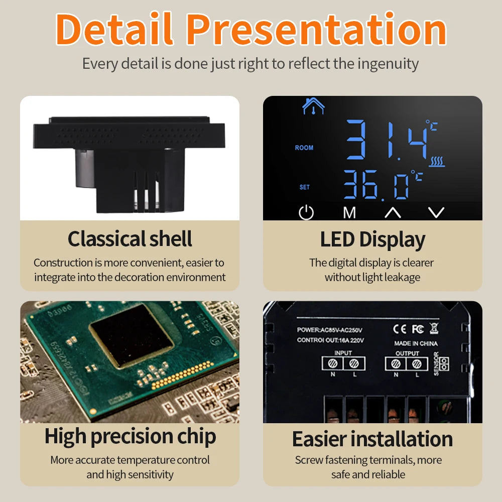 Smart Temperature Controller Thermostat  16A LCD