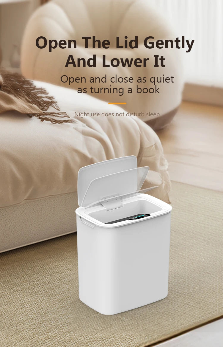 Automatic Stylish Trash Can with Lid