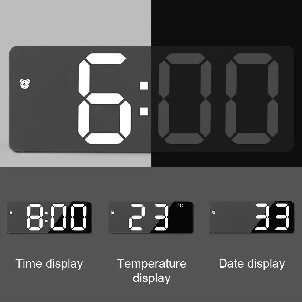 LED Alarm Clock with Temperature Display