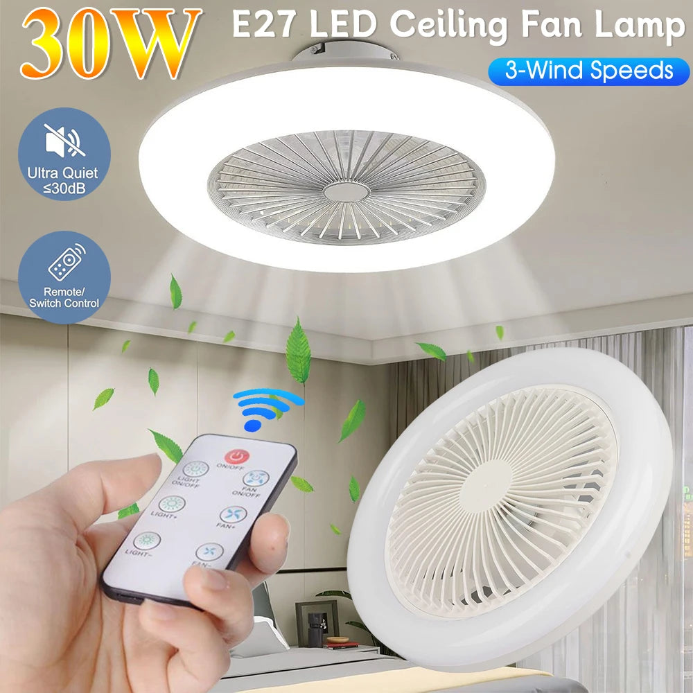 Smart Ceiling Fan With Lights Remote Control