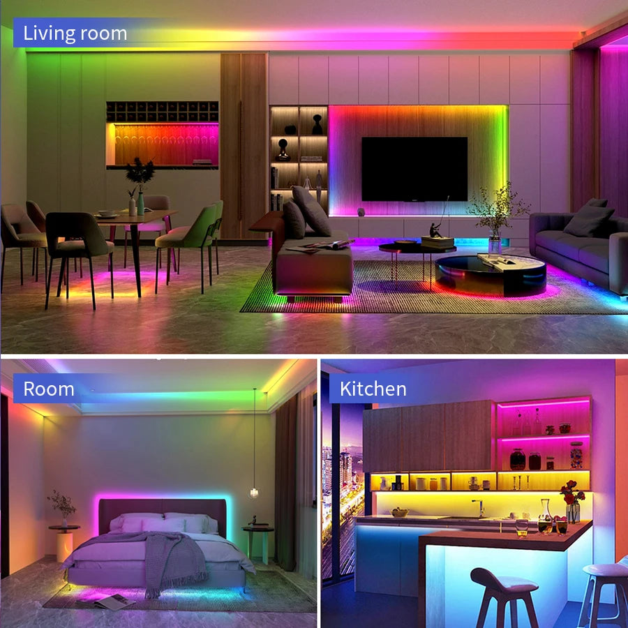 LED Strip Lights with Remote & App Control