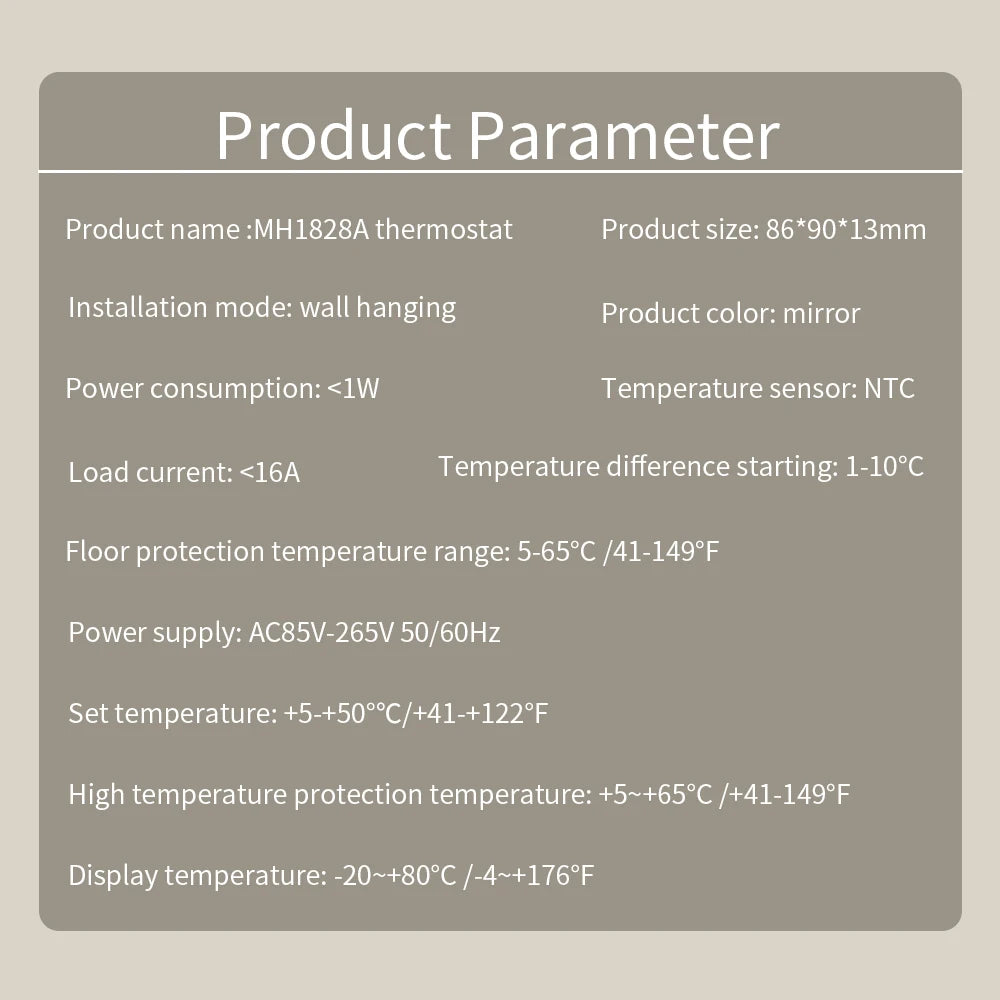 Smart Temperature Controller Thermostat  16A LCD