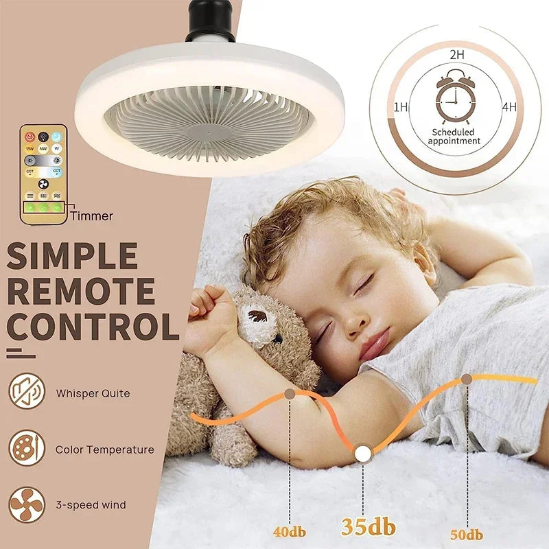 3-in-1 Ceiling Fan with Light and Remote