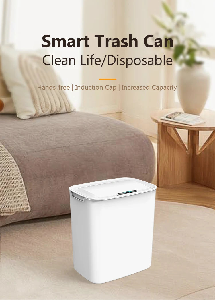 Automatic Stylish Trash Can with Lid