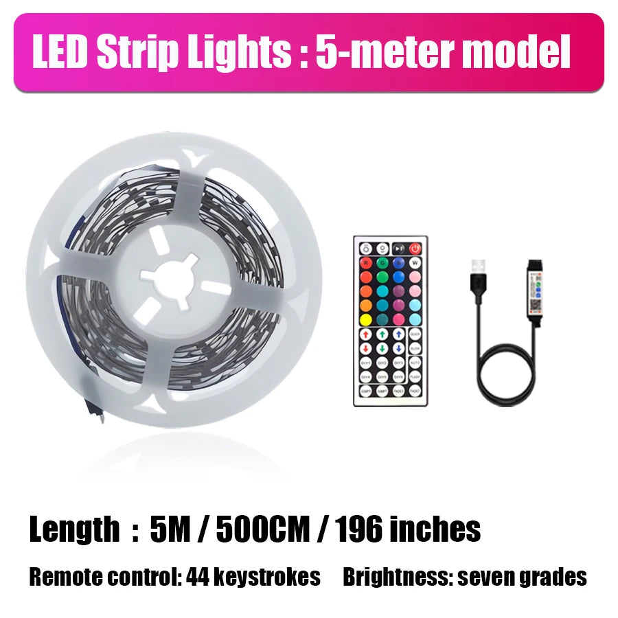 LED Strip Lights with Remote & App Control