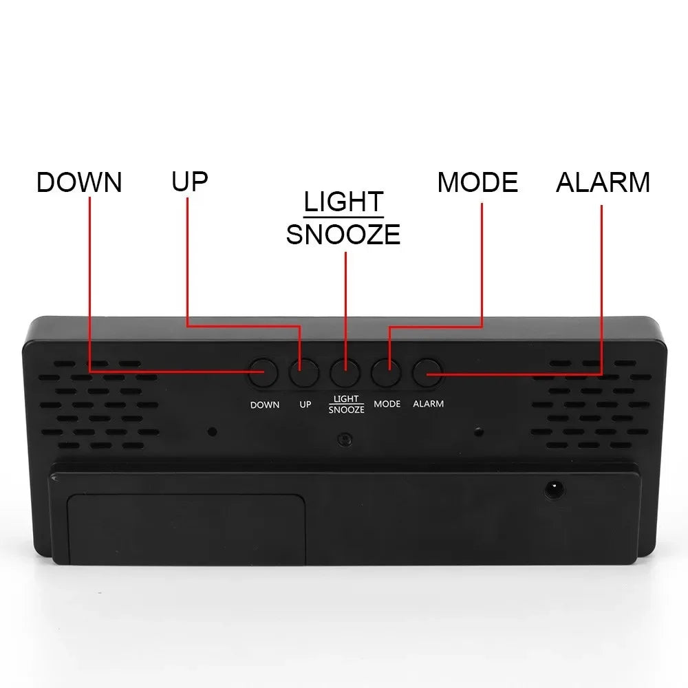 LED Alarm Clock with Temperature Display