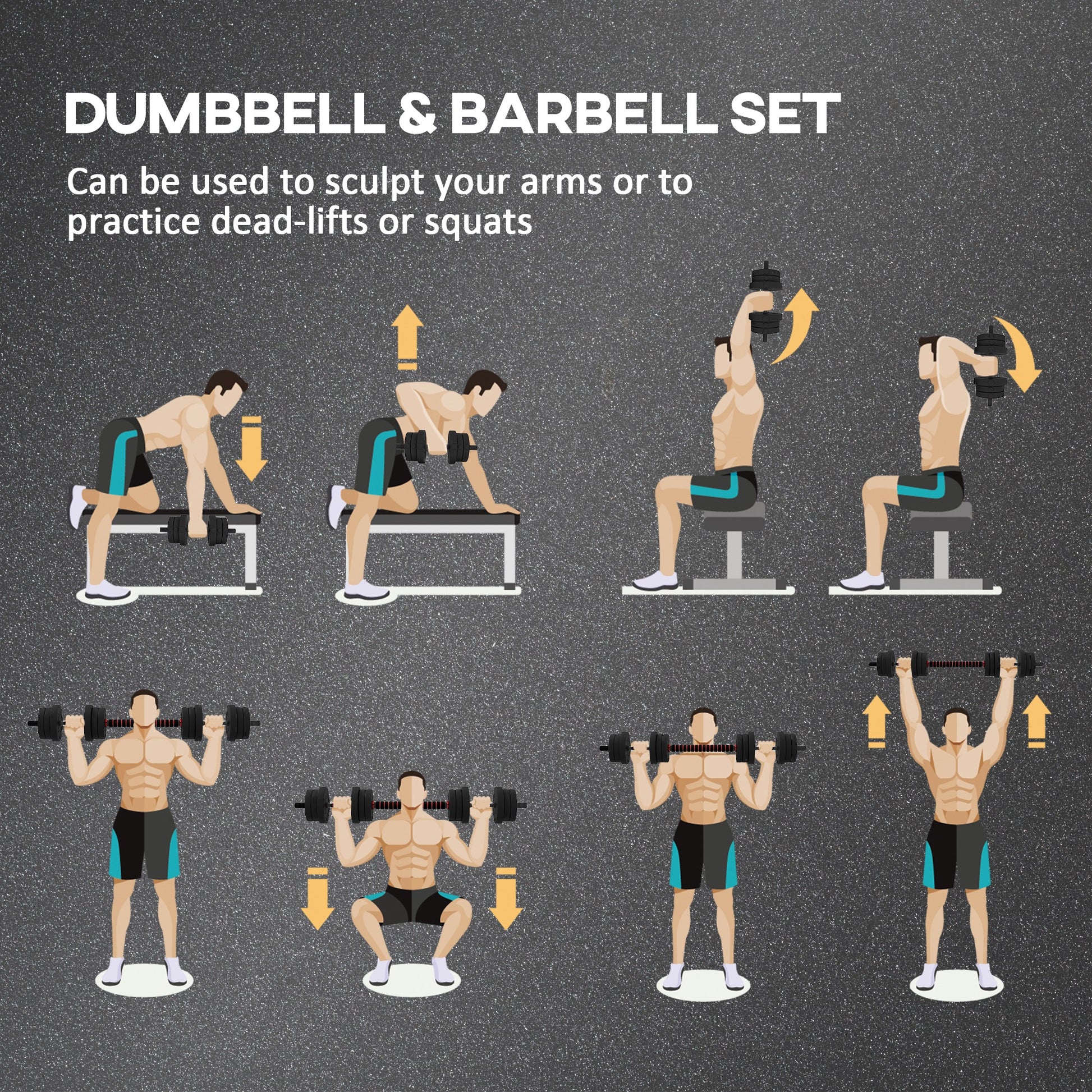 2 in 1 Adjustable Dumbbell Set 20KG