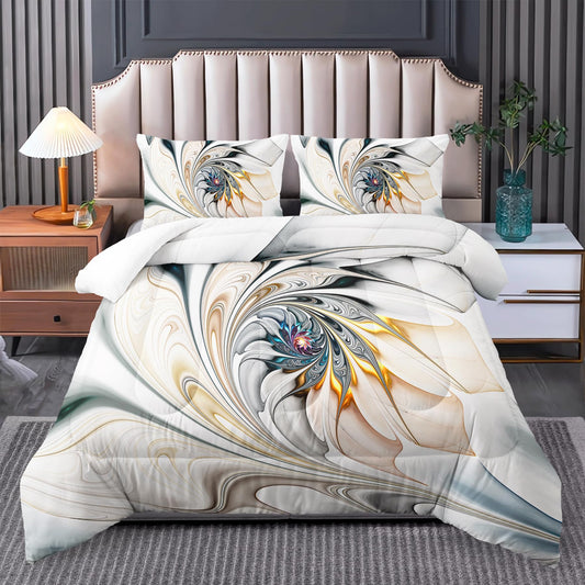 Black White Gold Marble Bedding Set Twin