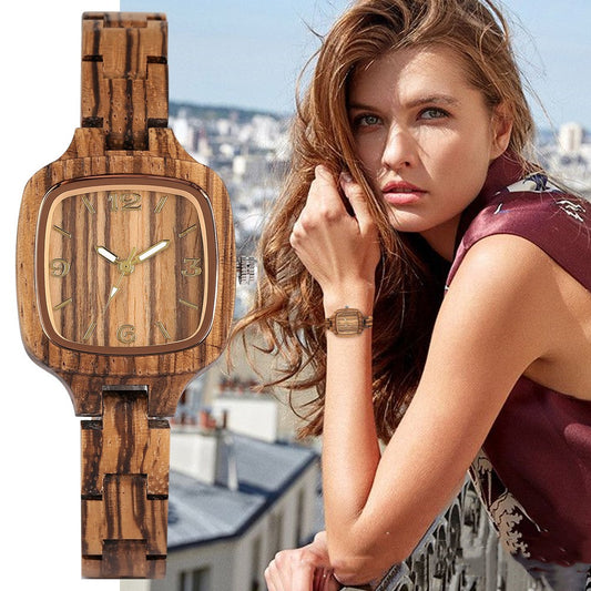Luxury Bamboo Wood Digital Watch for Men