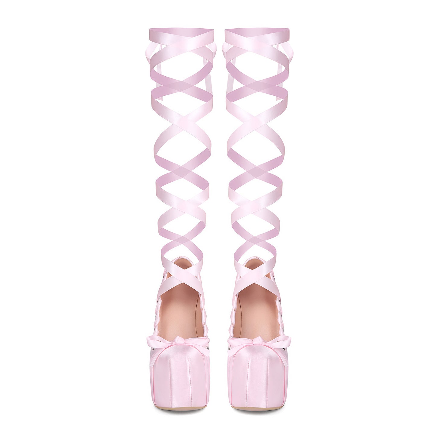 High Heel Lace-up Water Platform Women's Chunky Heels