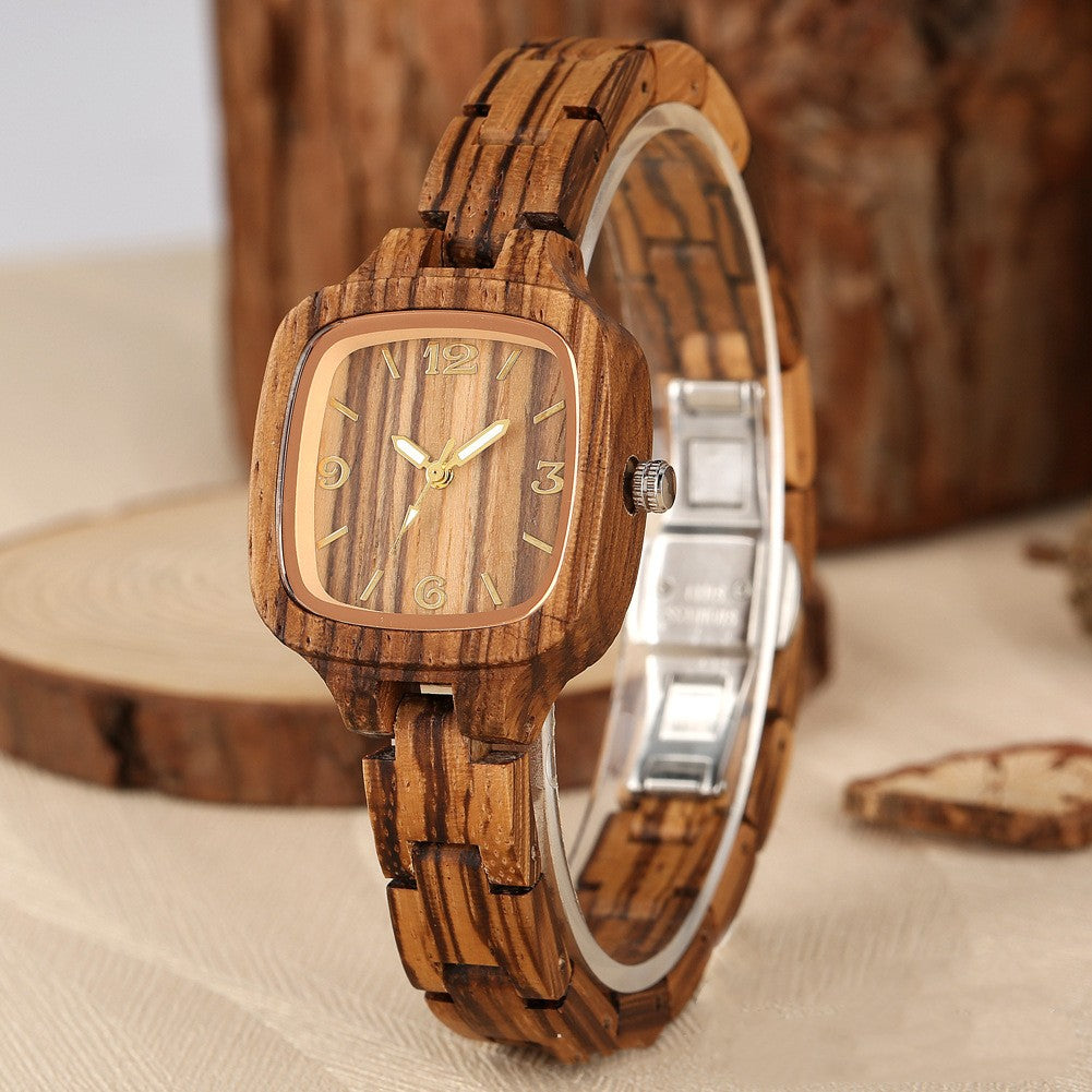 Luxury Bamboo Wood Digital Watch for Men