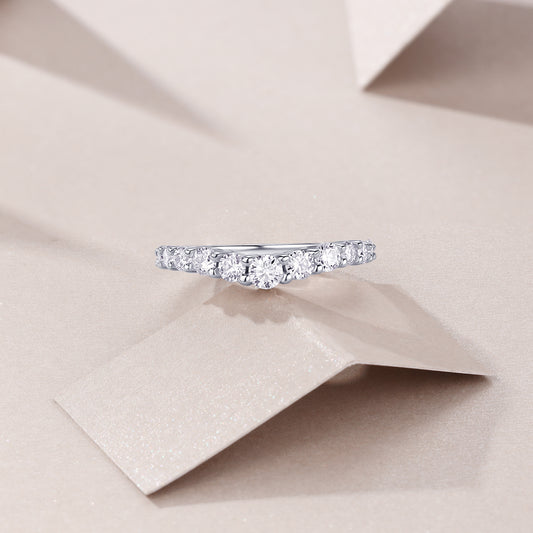 1Crown Diamond Ring Wedding Ring Luxury Fashion Set Moissanite Silver Ring Prohibit Tk Sales