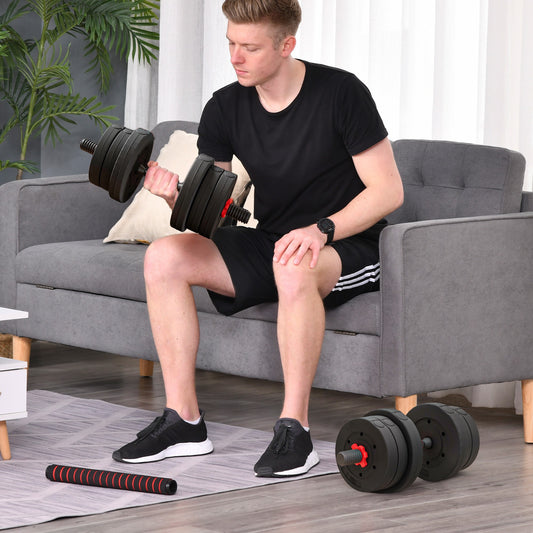 2 in 1 Adjustable Dumbbell Set 20KG